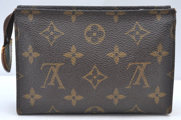 Authentic Louis Vuitton Monogram Poche Toilette 15 M47546 Cosmetics Pouch K8464