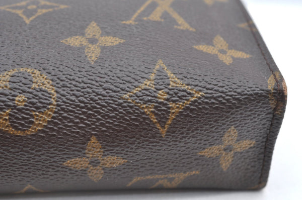Authentic Louis Vuitton Monogram Poche Toilette 15 M47546 Cosmetics Pouch K8464