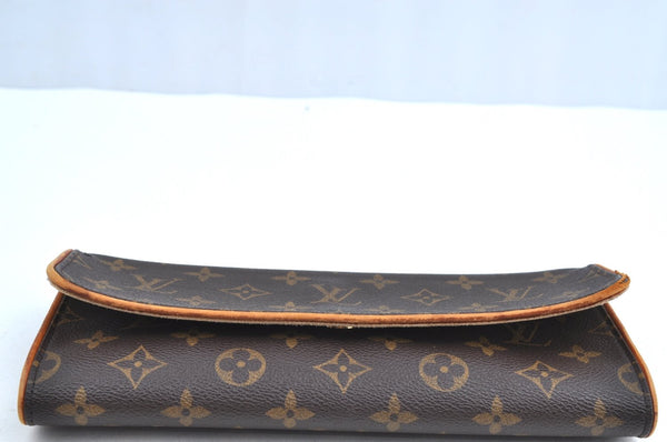 Authentic Louis Vuitton Monogram Pochette Twin GM Shoulder Bag M51852 LV K8466