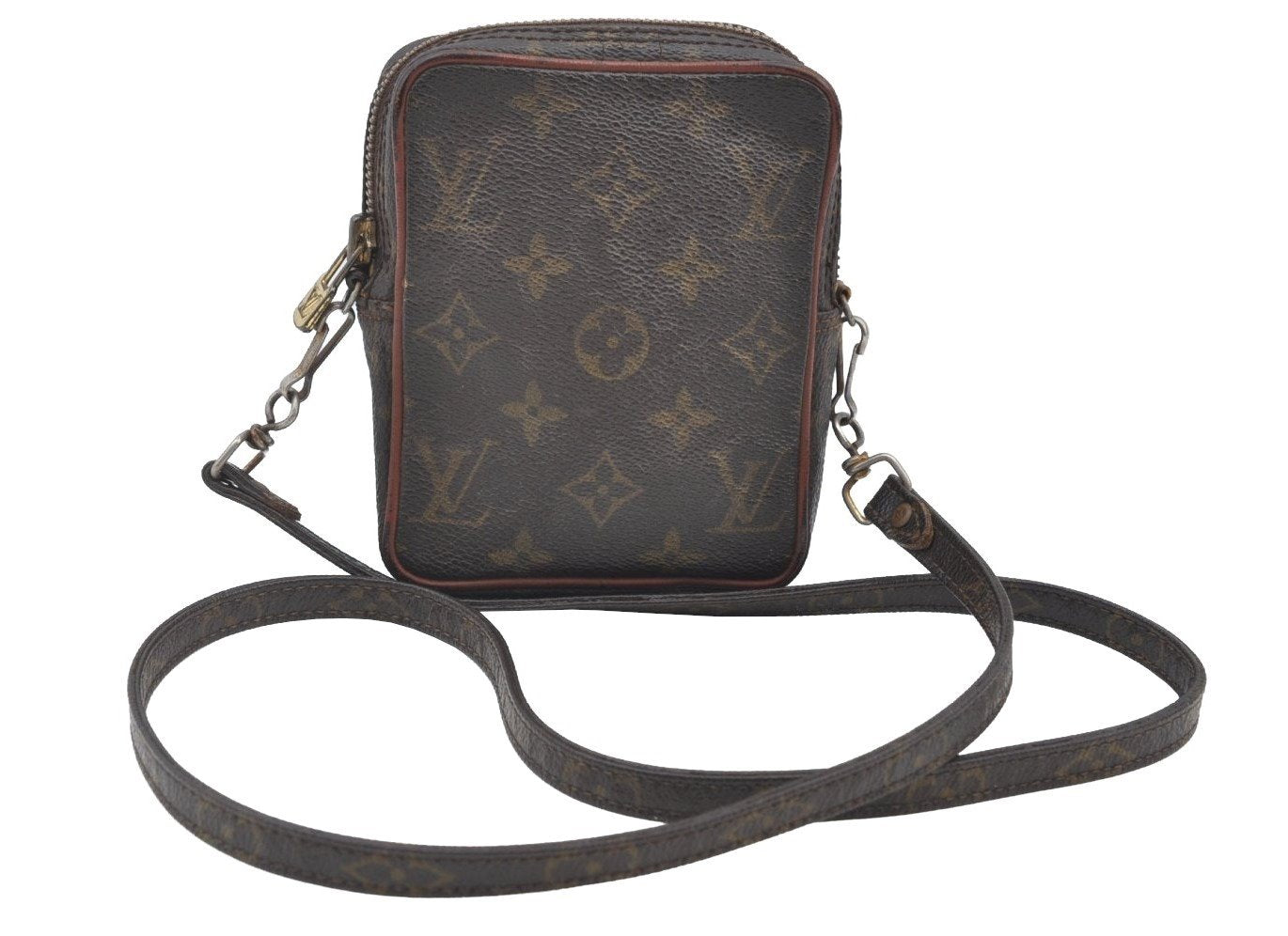 Auth Louis Vuitton Monogram Mini Poche Danube Shoulder Cross Bag Old Model K8471