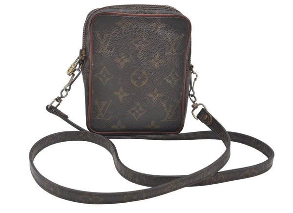 Auth Louis Vuitton Monogram Mini Poche Danube Shoulder Cross Bag Old Model K8471