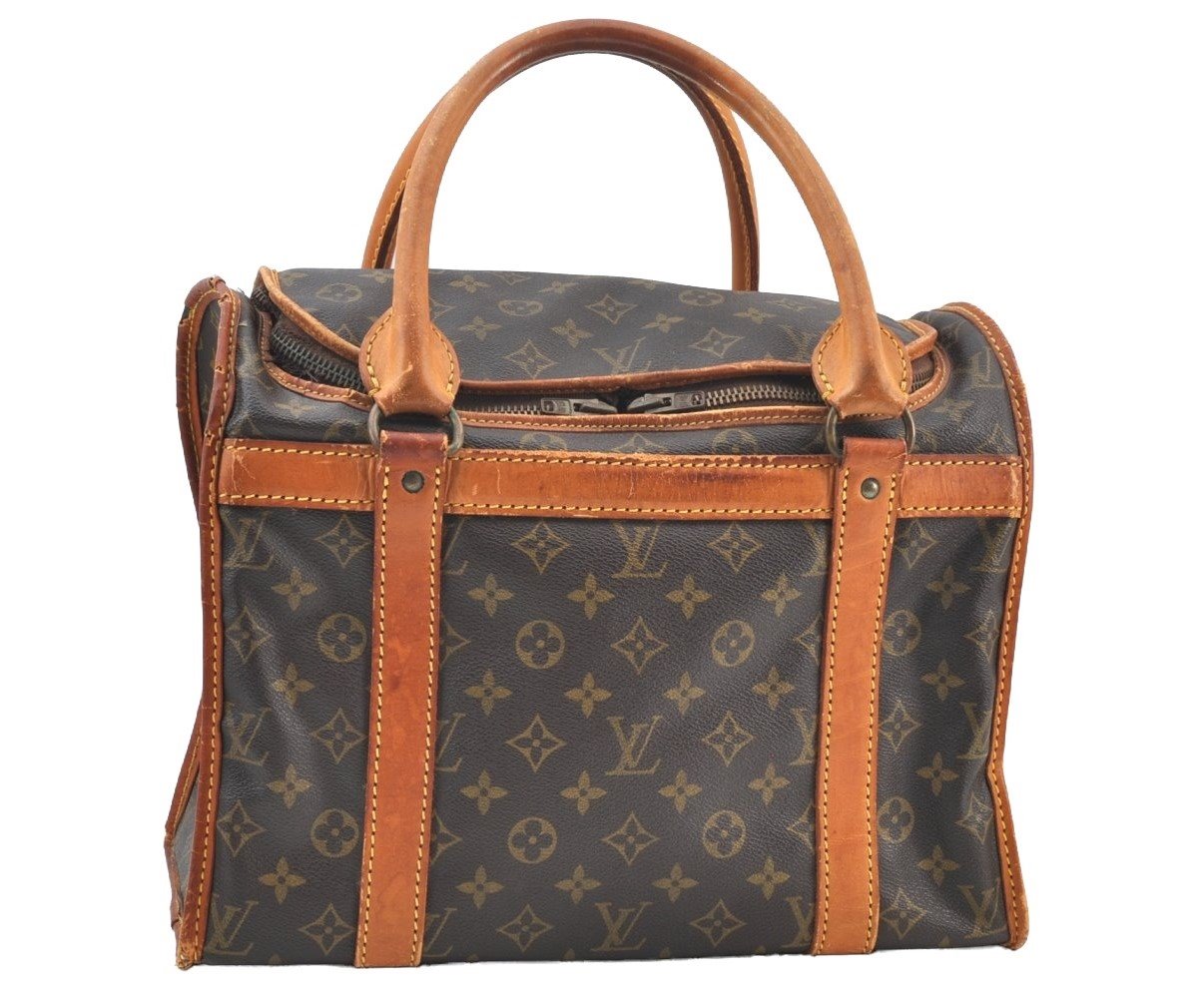 Authentic Louis Vuitton Monogram Sac Chaussures 35 Boston Bag Old Model LV K8473