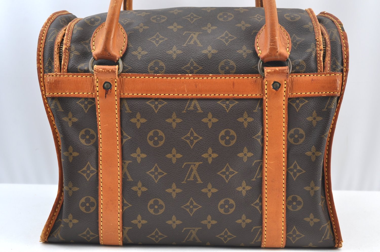 Authentic Louis Vuitton Monogram Sac Chaussures 35 Boston Bag Old Model LV K8473