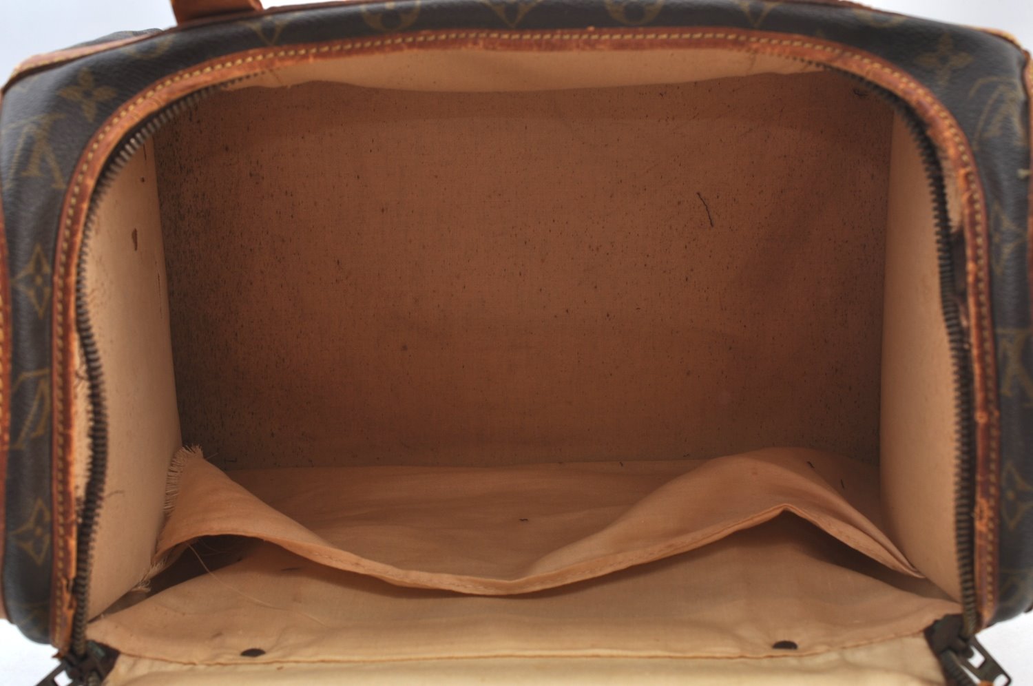 Authentic Louis Vuitton Monogram Sac Chaussures 35 Boston Bag Old Model LV K8473