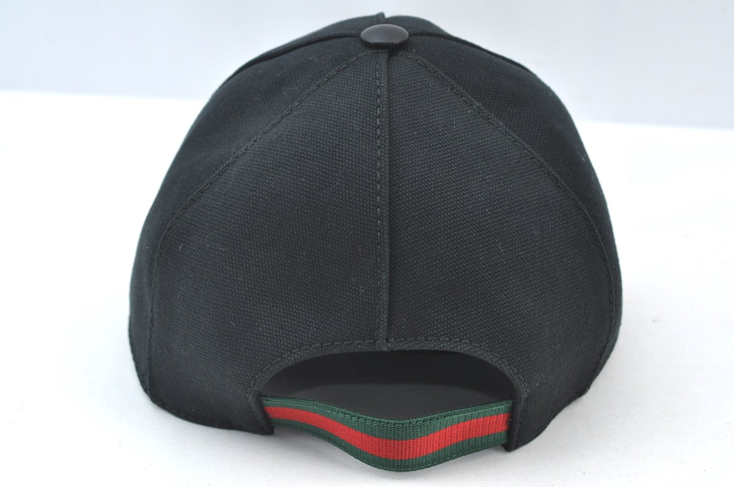 Authentic GUCCI Web Sherry Line Cap Canvas Leather Size S 57cm Black K8477