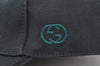 Authentic GUCCI Web Sherry Line Cap Canvas Leather Size S 57cm Black K8477