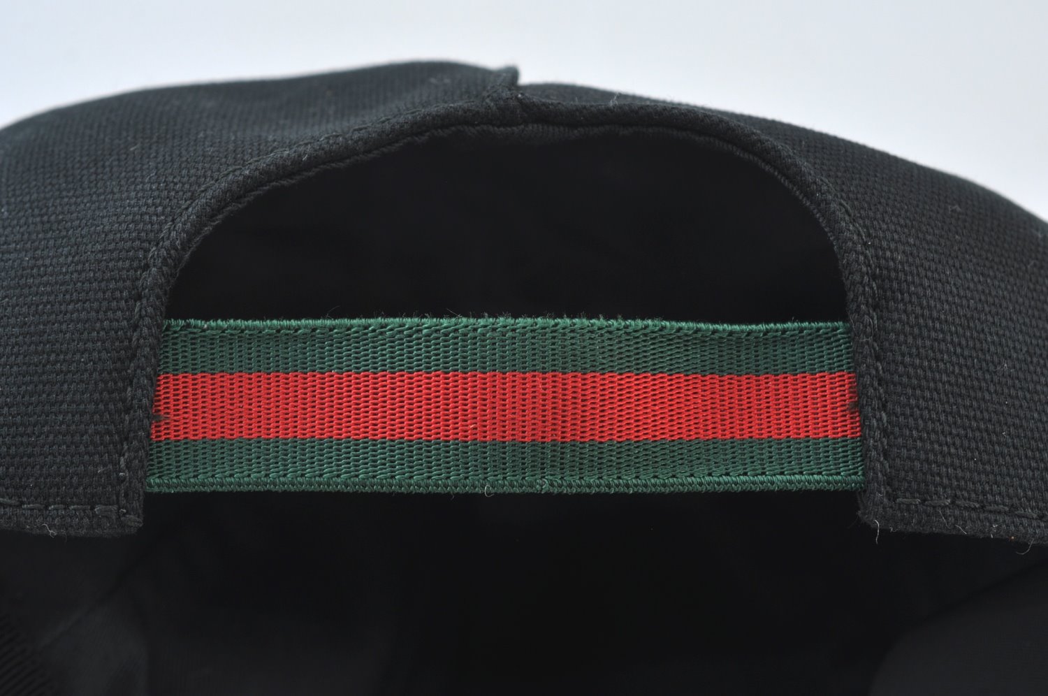 Authentic GUCCI Web Sherry Line Cap Canvas Leather Size S 57cm Black K8477