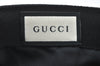 Authentic GUCCI Web Sherry Line Cap Canvas Leather Size S 57cm Black K8477