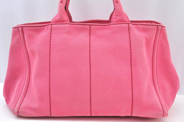 Authentic PRADA Canapa M 2Way Tote Hand Bag Canvas BN2642 Pink K8485