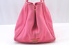 Authentic PRADA Canapa M 2Way Tote Hand Bag Canvas BN2642 Pink K8485