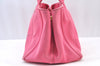Authentic PRADA Canapa M 2Way Tote Hand Bag Canvas BN2642 Pink K8485