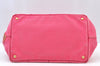 Authentic PRADA Canapa M 2Way Tote Hand Bag Canvas BN2642 Pink K8485