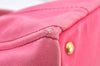 Authentic PRADA Canapa M 2Way Tote Hand Bag Canvas BN2642 Pink K8485