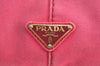 Authentic PRADA Canapa M 2Way Tote Hand Bag Canvas BN2642 Pink K8485