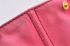 Authentic PRADA Canapa M 2Way Tote Hand Bag Canvas BN2642 Pink K8485