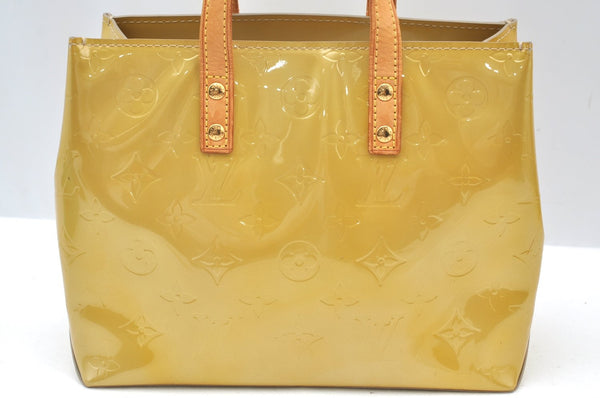 Authentic Louis Vuitton Vernis Reade PM Hand Bag Yellow M91334 LV K8486