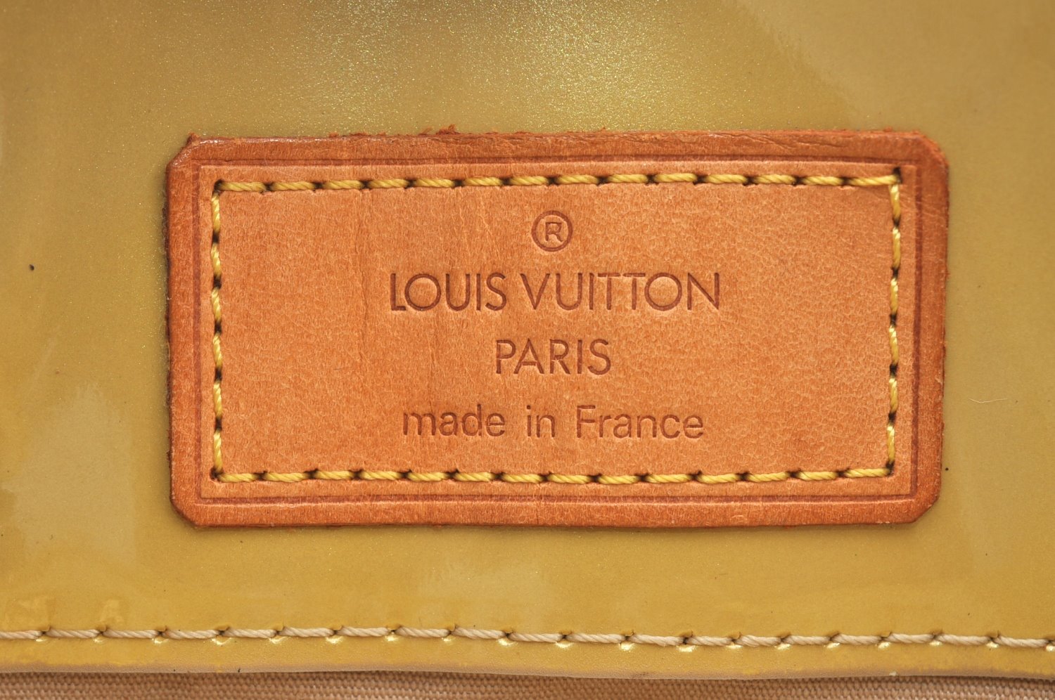 Authentic Louis Vuitton Vernis Reade PM Hand Bag Yellow M91334 LV K8486