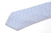 Authentic Louis Vuitton Necktie Tie Monogram Dots Pattern Silk Light Blue K8490