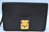 Auth Louis Vuitton Epi Pochette Sellier Dragonne Clutch Bag M52612 Black K8491