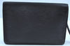 Auth Louis Vuitton Epi Pochette Sellier Dragonne Clutch Bag M52612 Black K8491