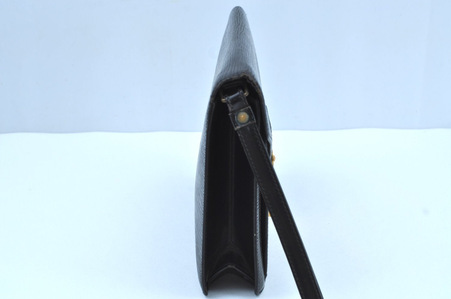 Auth Louis Vuitton Epi Pochette Sellier Dragonne Clutch Bag M52612 Black K8491