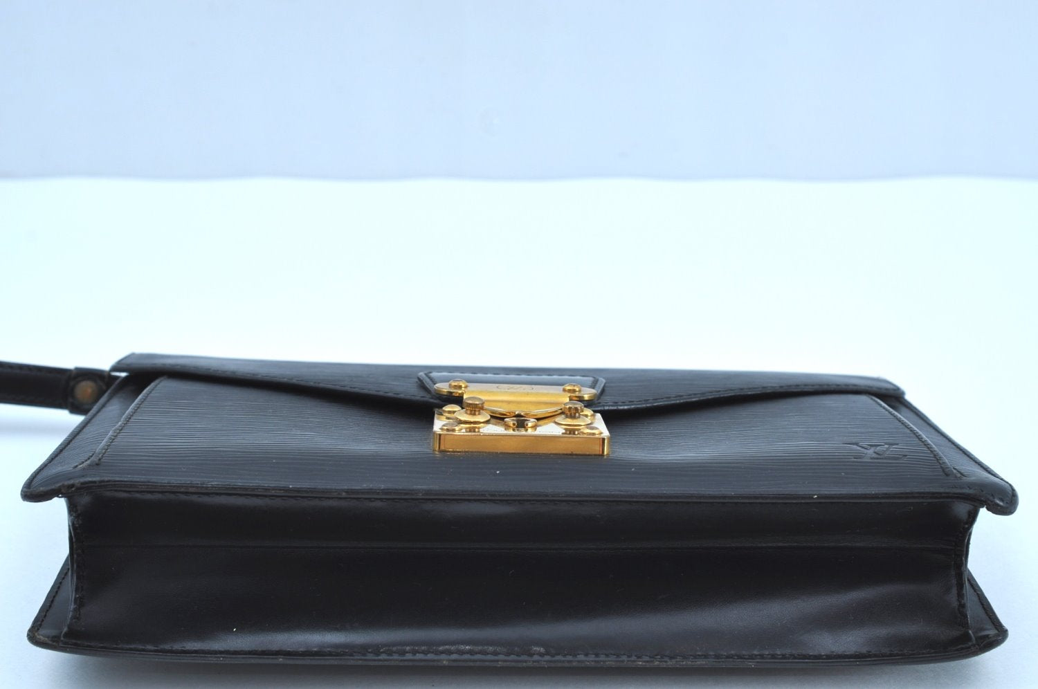 Auth Louis Vuitton Epi Pochette Sellier Dragonne Clutch Bag M52612 Black K8491