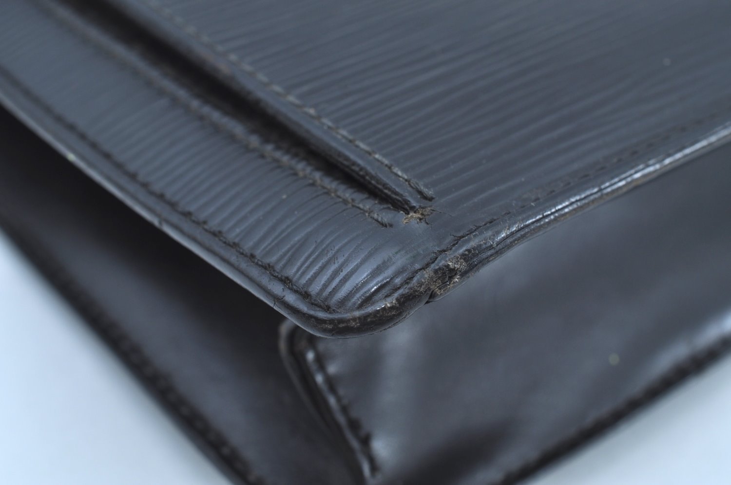 Auth Louis Vuitton Epi Pochette Sellier Dragonne Clutch Bag M52612 Black K8491