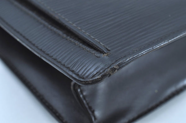 Auth Louis Vuitton Epi Pochette Sellier Dragonne Clutch Bag M52612 Black K8491