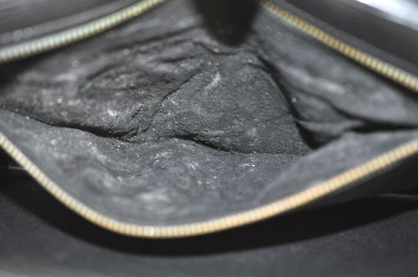 Auth Louis Vuitton Epi Pochette Sellier Dragonne Clutch Bag M52612 Black K8491