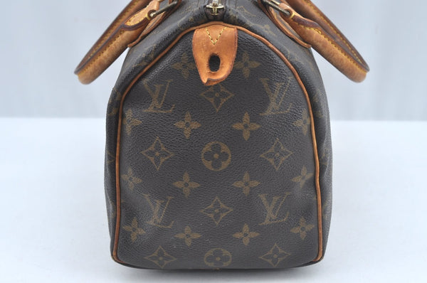 Authentic Louis Vuitton Monogram Speedy 25 Boston Hand Bag M41528 LV Junk K8493