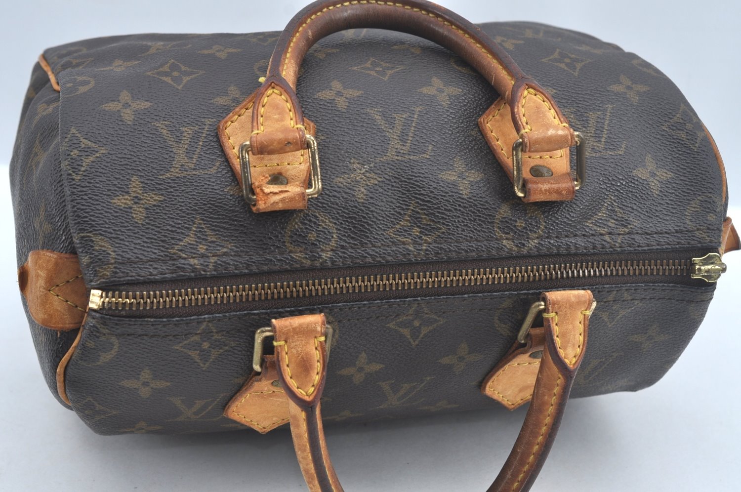 Authentic Louis Vuitton Monogram Speedy 25 Boston Hand Bag M41528 LV Junk K8493