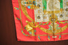 Authentic HERMES Carre 90 Scarf "HOMMAGE A CHARLES GARNIER" Silk Red K8495