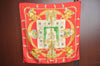 Authentic HERMES Carre 90 Scarf "HOMMAGE A CHARLES GARNIER" Silk Red K8495