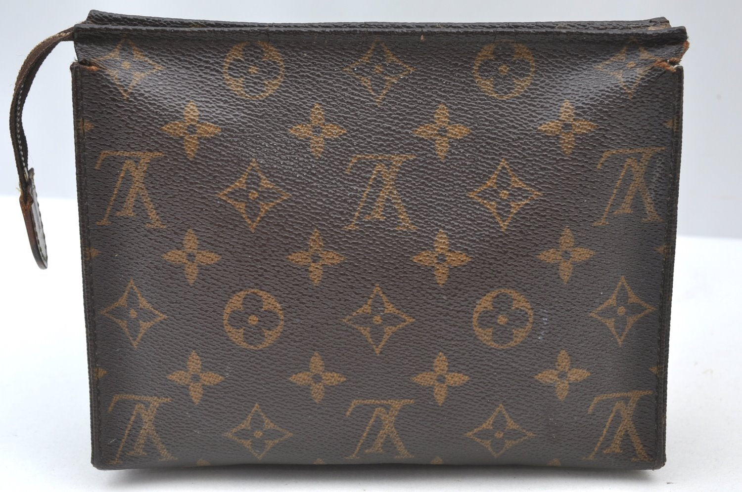Authentic Louis Vuitton Monogram Poche Toilette 19 M47544 Cosmetics Pouch K8496