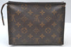 Authentic Louis Vuitton Monogram Poche Toilette 19 M47544 Cosmetics Pouch K8496