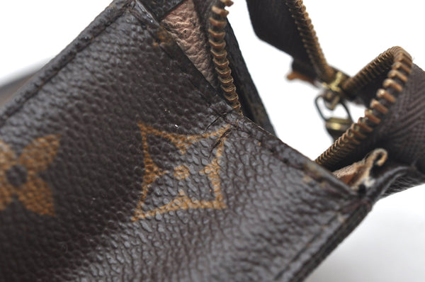 Authentic Louis Vuitton Monogram Poche Toilette 19 M47544 Cosmetics Pouch K8496