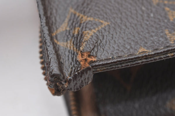 Authentic Louis Vuitton Monogram Poche Toilette 19 M47544 Cosmetics Pouch K8496