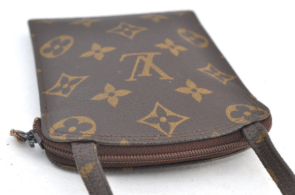 Authentic Louis Vuitton Monogram Pochette Secret M45484 Shoulder Bag Pouch K8500