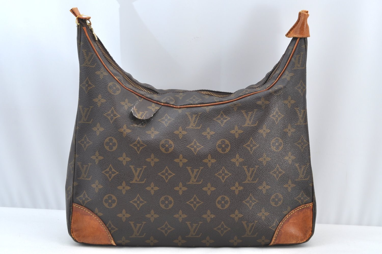 Auth Louis Vuitton Monogram Boulogne 30 Shoulder Cross Bag M52165 LV Junk K8501