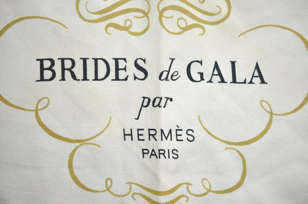 Authentic HERMES Carre 90 Scarf "BRIDES de GALA par " Silk Pink K8505