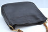 Authentic GUCCI Bamboo 2Way Shoulder Bag Leather Black Junk K8506