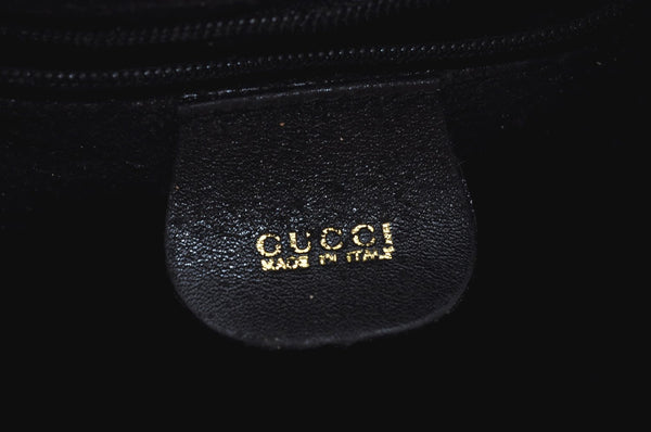 Authentic GUCCI Bamboo 2Way Shoulder Bag Leather Black Junk K8506