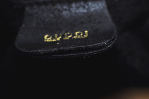 Authentic GUCCI Bamboo 2Way Shoulder Bag Leather Black Junk K8506