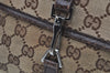 Authentic GUCCI Vintage Waist Body Bag Purse GG Canvas Leather 92543 Brown K8507