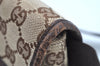 Authentic GUCCI Vintage Waist Body Bag Purse GG Canvas Leather 92543 Brown K8507