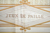 Authentic HERMES Carre 90 Scarf "JEUX DE PAILLE" Silk Beige K8512