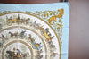 Auth HERMES Carre 90 Scarf "LA PROMENADE DE LONGCHAMPS" Silk Light Blue K8513