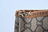 Authentic GUCCI Web Sherry Line GG Plus Tote Bag PVC Leather Brown K8515