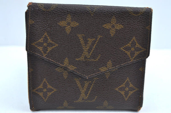 Authentic Louis Vuitton Monogram Porte Monnaie Billets Wallet M61660 Junk K8516