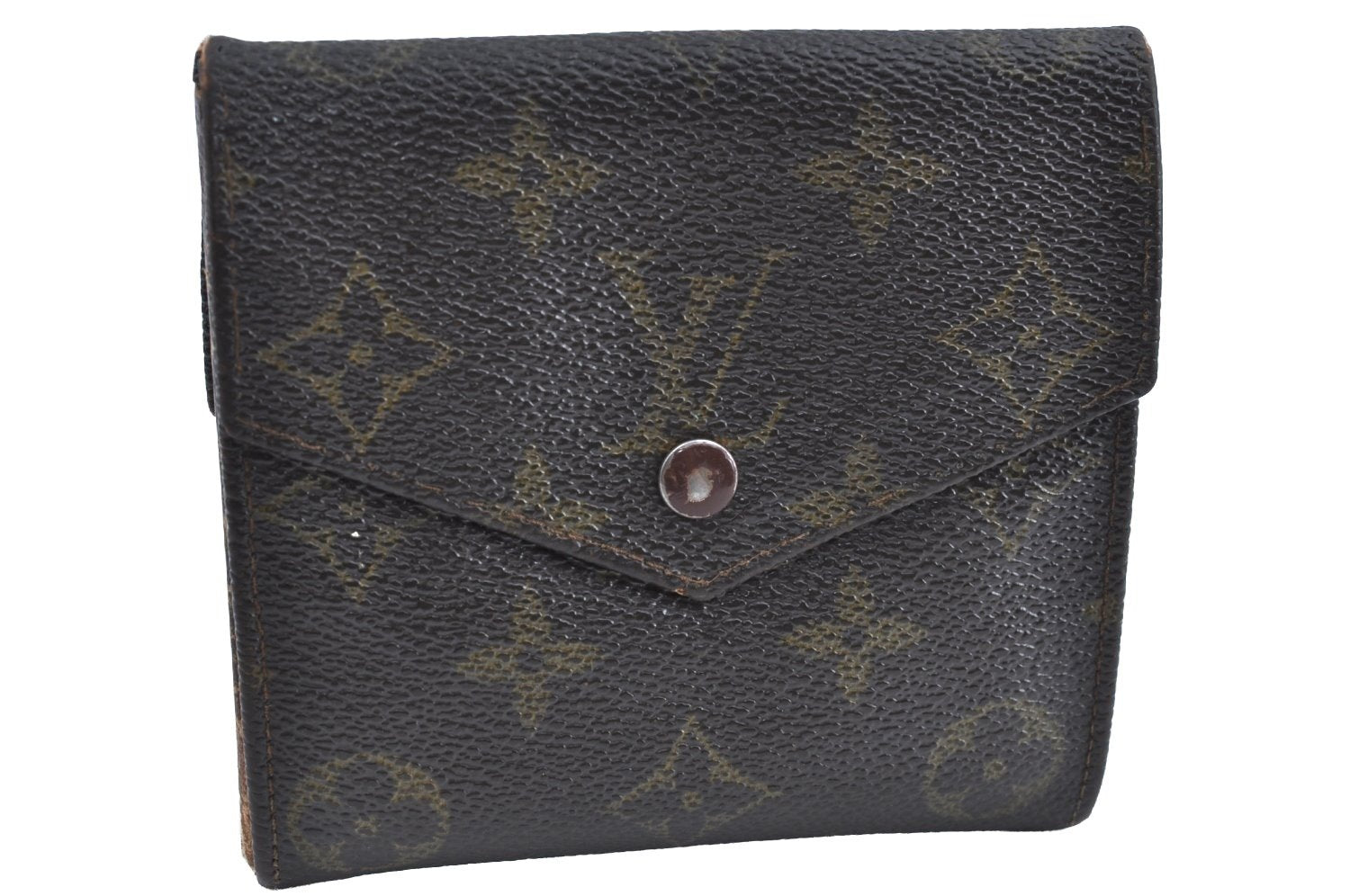 Authentic Louis Vuitton Monogram Porte Monnaie Billets Wallet M61660 LV K8518